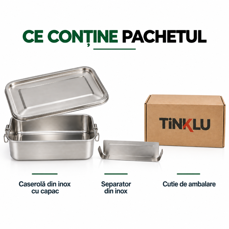 Ce conține pachetul – Caserolă Tinklu 2400 ml